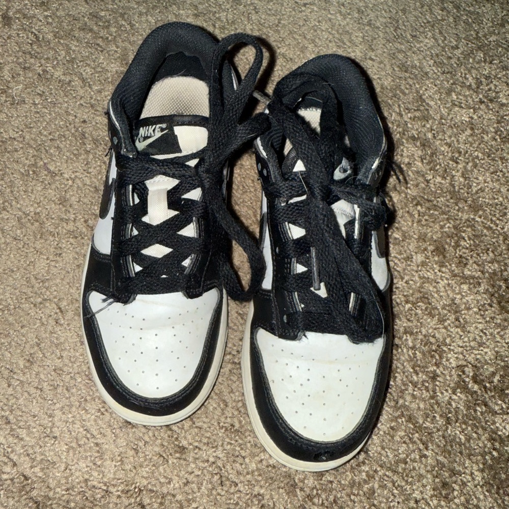 Nike Dunk little Kids Black and White Sneakers